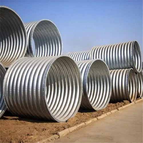 Custom Diameter Drainage Culvert Bridge Galvanized Welded Corrugated Steel Culvert Pipe Road Corrugated Pipe