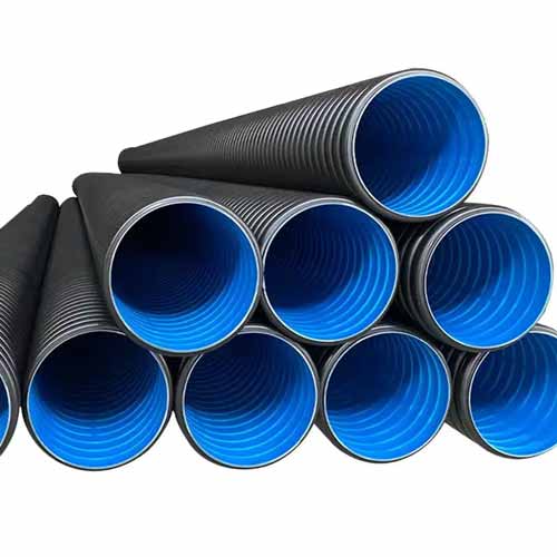 ID225 SN8 culvere water tubes HDPE Double-Wall Corrugated Pipe